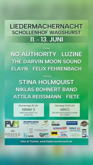 Schon Tickets bestellt? Link in der Bio #liedermachernacht #lmn26 #festival #openair #ortenau