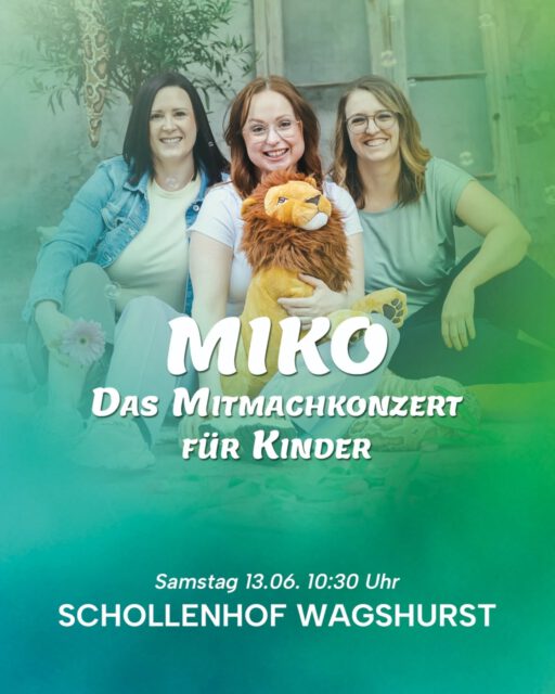 MIKO - Das Mitmachkonzert für Kinder ☀️👯‍♂️
Auch dieses Jahr kommen unsere liebsten kleinen auf ihre Kosten! 
BekanntE Kinderlieder und neu interpretierten Klassikern zum Singen, Lachen, Klatschen.
#lmn26 Samstag ab 10:30 Uhr  #liedermachernacht #mitmachkonzertfürkinder #miko #ortenau